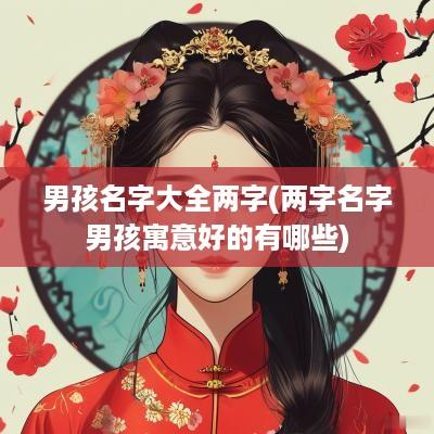 男孩名字大全两字(两字名字男孩寓意好的有哪些)