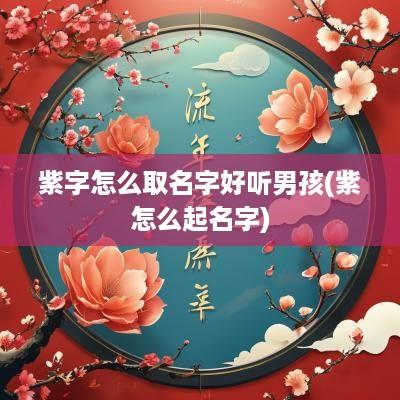 紫字怎么取名字好听男孩(紫怎么起名字)