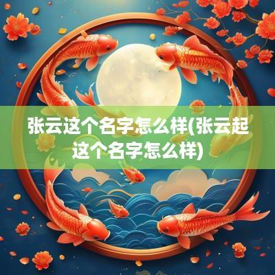 张云这个名字怎么样(张云起这个名字怎么样)