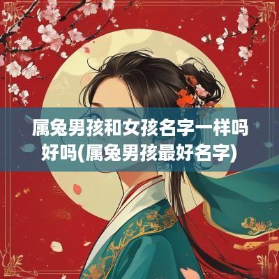 属兔男孩和女孩名字一样吗好吗(属兔男孩最好名字)