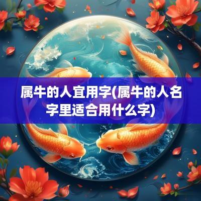 属牛的人宜用字(属牛的人名字里适合用什么字)