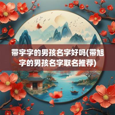 带宇字的男孩名字好吗(带旭字的男孩名字取名推荐)