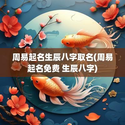 周易起名生辰八字取名(周易起名免费 生辰八字)