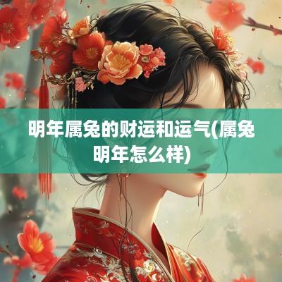 明年属兔的财运和运气(属兔明年怎么样)