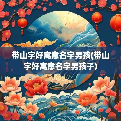 带山字好寓意名字男孩(带山字好寓意名字男孩子)