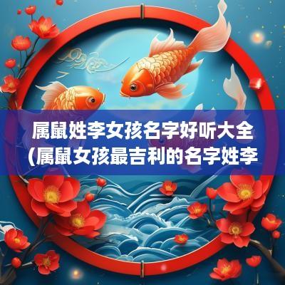 属鼠姓李女孩名字好听大全(属鼠女孩最吉利的名字姓李)