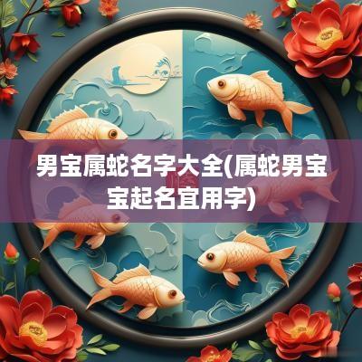 男宝属蛇名字大全(属蛇男宝宝起名宜用字)