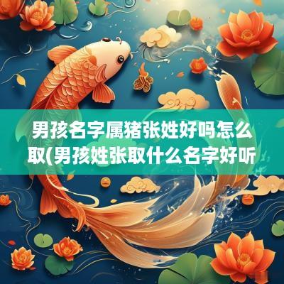 男孩名字属猪张姓好吗怎么取(男孩姓张取什么名字好听属猪)