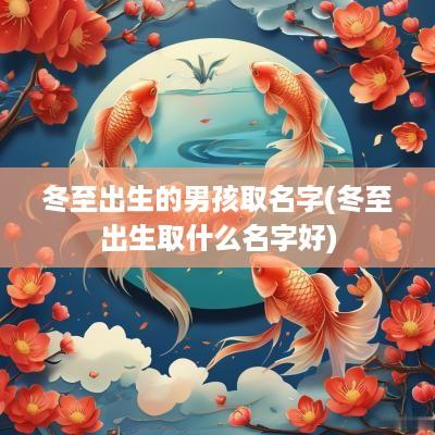 冬至出生的男孩取名字(冬至出生取什么名字好)
