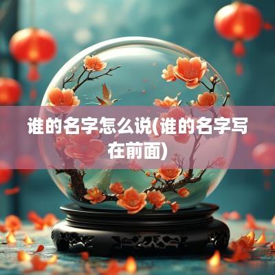 谁的名字怎么说(谁的名字写在前面)