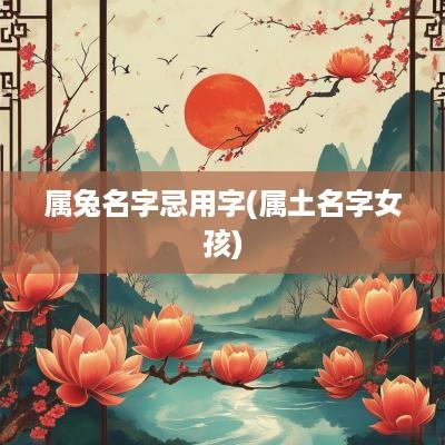 属兔名字忌用字(属土名字女孩)