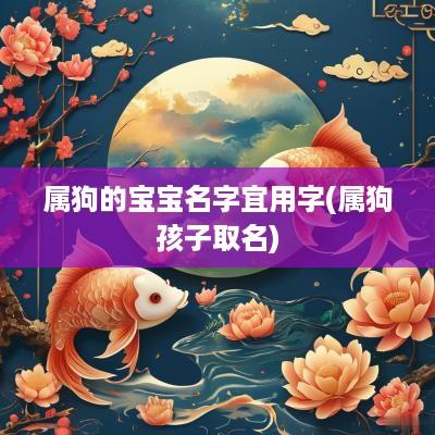 属狗的宝宝名字宜用字(属狗孩子取名)