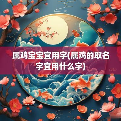 属鸡宝宝宜用字(属鸡的取名字宜用什么字)