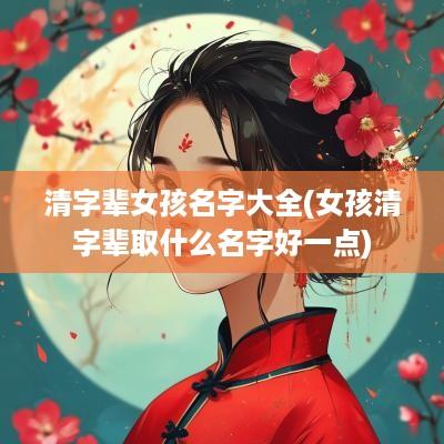 清字辈女孩名字大全(女孩清字辈取什么名字好一点)