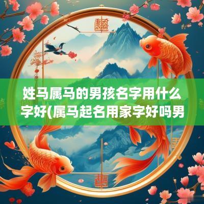 姓马属马的男孩名字用什么字好(属马起名用家字好吗男孩取名)