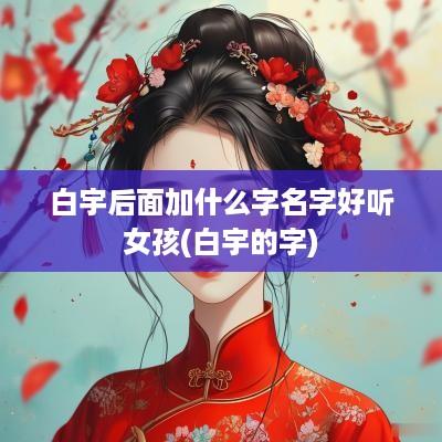 白宇后面加什么字名字好听女孩(白宇的字)