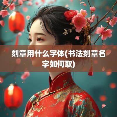 刻章用什么字体(书法刻章名字如何取)