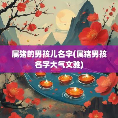 属猪的男孩儿名字(属猪男孩名字大气文雅)