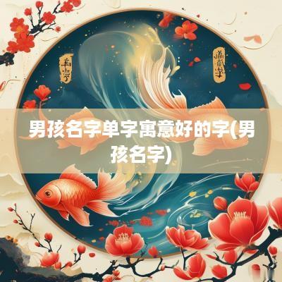 男孩名字单字寓意好的字(男孩名字)