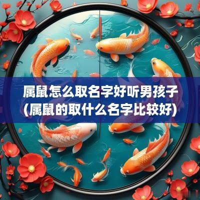 属鼠怎么取名字好听男孩子(属鼠的取什么名字比较好)