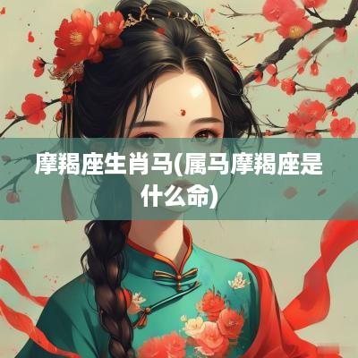 摩羯座生肖马(属马摩羯座是什么命)