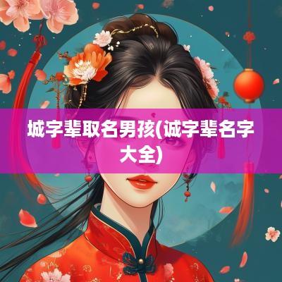 城字辈取名男孩(诚字辈名字大全)