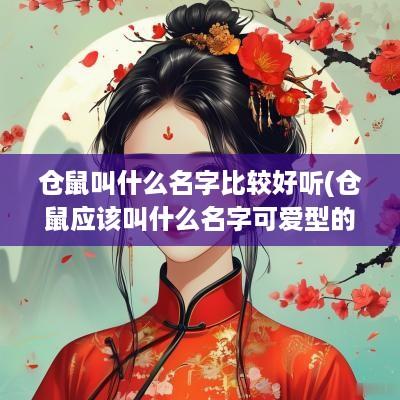 仓鼠叫什么名字比较好听(仓鼠应该叫什么名字可爱型的)