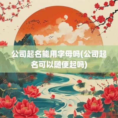 公司起名能用字母吗(公司起名可以随便起吗)