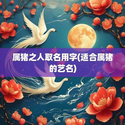 属猪之人取名用字(适合属猪的艺名)