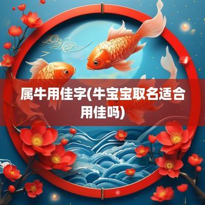 属牛用佳字(牛宝宝取名适合用佳吗)