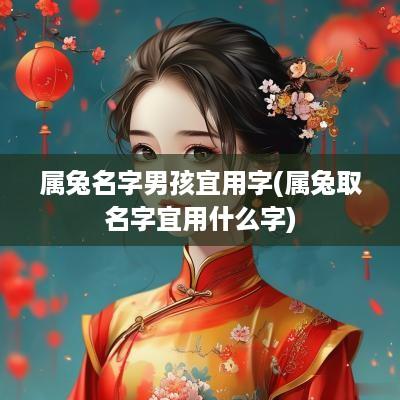 属兔名字男孩宜用字(属兔取名字宜用什么字)