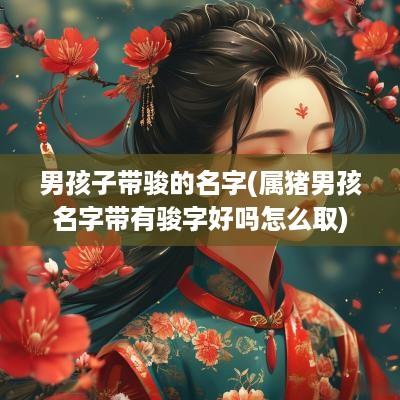 男孩子带骏的名字(属猪男孩名字带有骏字好吗怎么取)