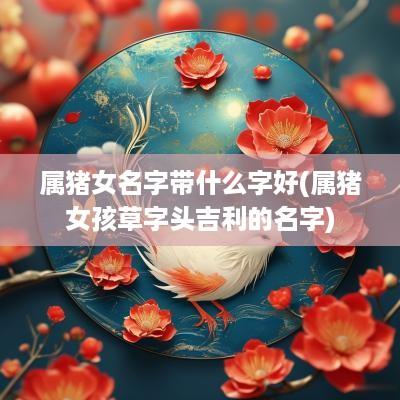 属猪女名字带什么字好(属猪女孩草字头吉利的名字)