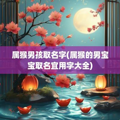 属猴男孩取名字(属猴的男宝宝取名宜用字大全)
