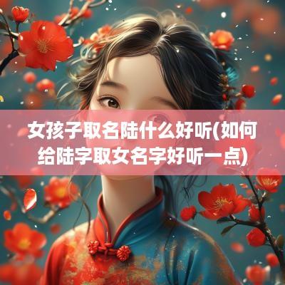 女孩子取名陆什么好听(如何给陆字取女名字好听一点)