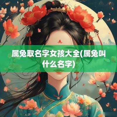 属兔取名字女孩大全(属兔叫什么名字)
