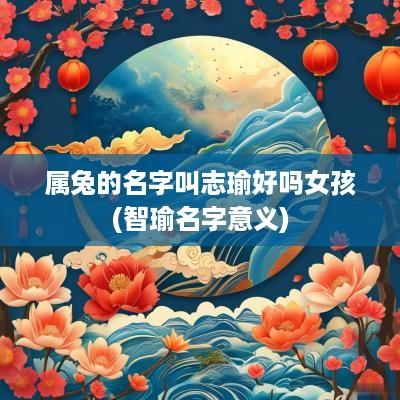 属兔的名字叫志瑜好吗女孩(智瑜名字意义)