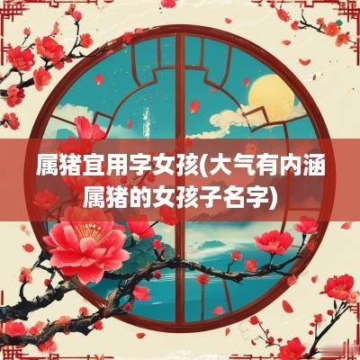 属猪宜用字女孩(大气有内涵属猪的女孩子名字)