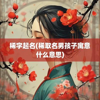 稀字起名(稀取名男孩子寓意什么意思)
