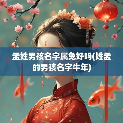 孟姓男孩名字属兔好吗(姓孟的男孩名字蛇年)