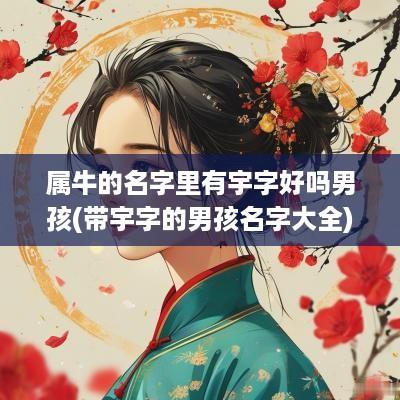 属牛的名字里有宇字好吗男孩(带宇字的男孩名字大全)