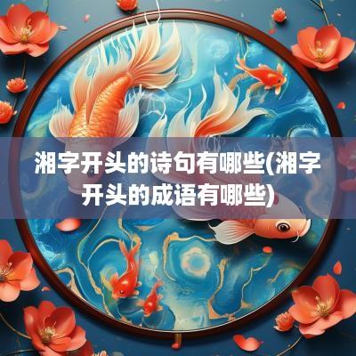 湘字开头的诗句有哪些(湘字开头的成语有哪些)