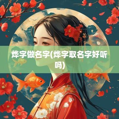 烨字做名字(烨字取名字好听吗)