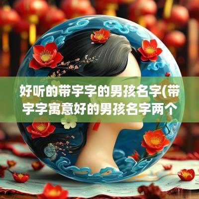 好听的带宇字的男孩名字(带宇字寓意好的男孩名字两个字)
