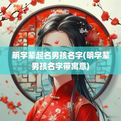 明字辈起名男孩名字(明字辈男孩名字带寓意)