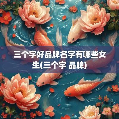三个字好品牌名字有哪些女生(三个字 品牌)
