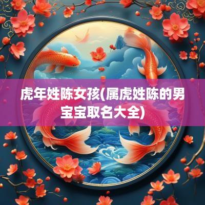 蛇年姓陈女孩(属虎姓陈的男宝宝取名大全)