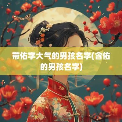 带佑字大气的男孩名字(含佑的男孩名字)