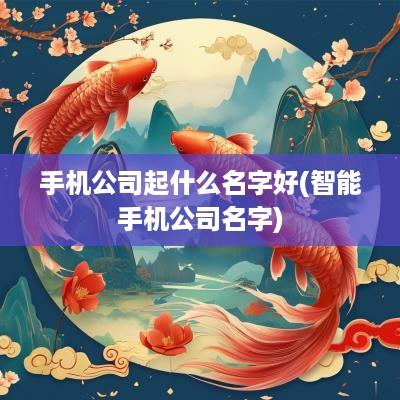 手机公司起什么名字好(智能手机公司名字)