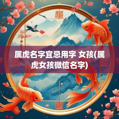 属虎名字宜忌用字 女孩(属虎女孩微信名字)